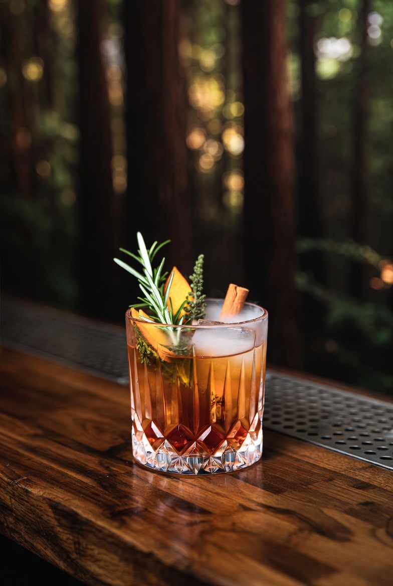 Signature craft cocktail by Ember & Elixer